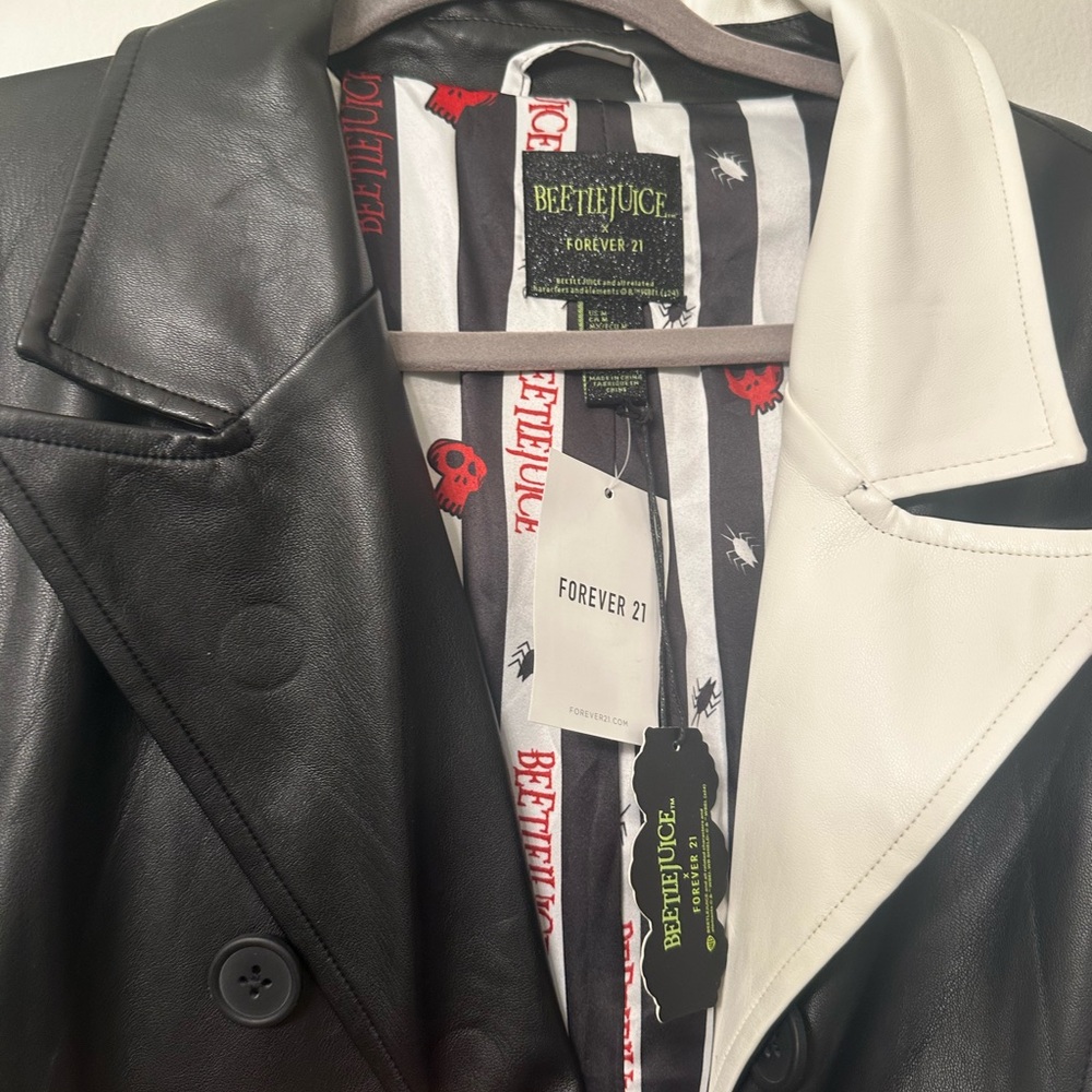 Forever 21X Beetlejuice trenchcoat size medium